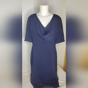 Anne Klein Size 10 Dress Cocktail In Navy